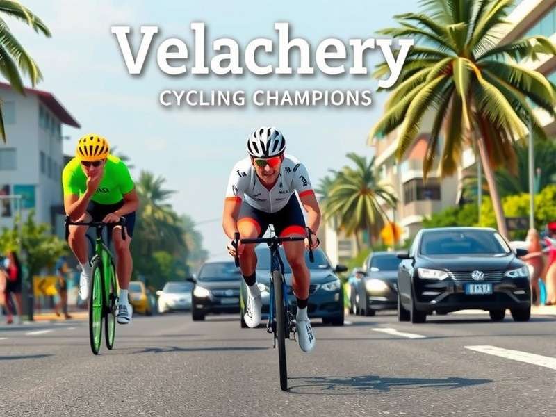 Velachery Cycling Champions game cover showing a cyclist racing through Velachery streets
